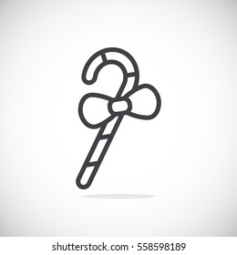 Christmas Candy Cane icon Vector.
