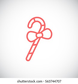 Christmas Candy Cane icon Vector.