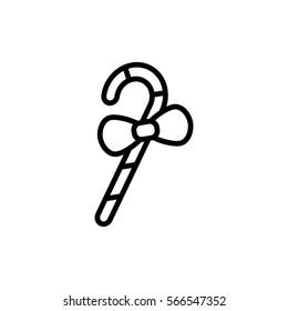 Christmas Candy Cane icon Vector.