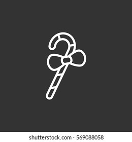 Christmas Candy Cane icon Vector.