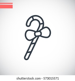 Christmas Candy Cane icon Vector.
