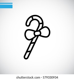 Christmas Candy Cane icon Vector.