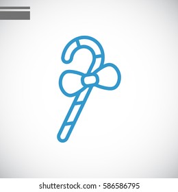 Christmas Candy Cane icon Vector.