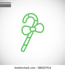 Christmas Candy Cane icon Vector.