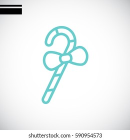 Christmas Candy Cane icon Vector.