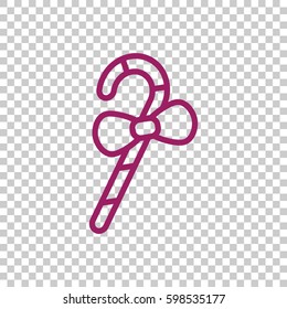 Christmas Candy Cane icon Vector.