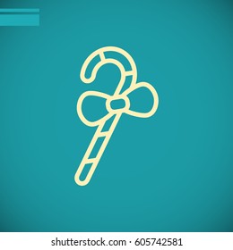 Christmas Candy Cane icon Vector.
