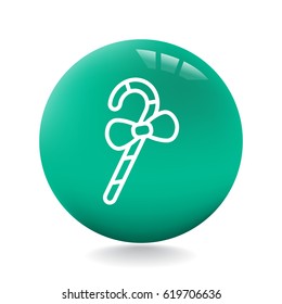 Christmas Candy Cane icon Vector.