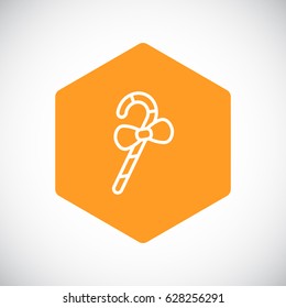 Christmas Candy Cane icon Vector.
