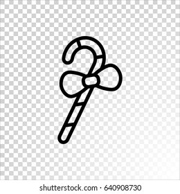 Christmas Candy Cane icon Vector.