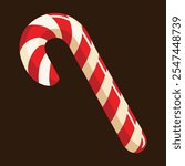 christmas candy cane illustration design