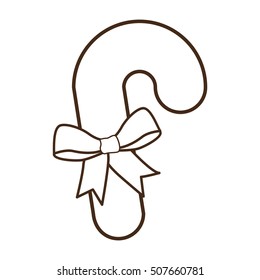 christmas candy cane isolated icon vector illustration design
