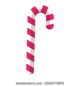 Christmas candy cane isolated illustration.