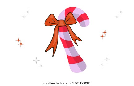 Weihnachtskerzenrohr.
Einzige Vektorgrafik auf weißem Hintergrund.