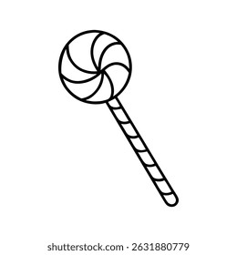 Christmas Candy Cane and Lollipop Vector Design for Festive Holiday Sweet Treat Illustration