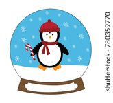 Christmas Candy Cane Penguin
