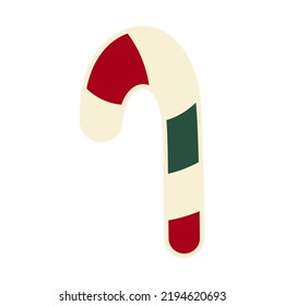 Christmas candy cane pictogram vector illustration.