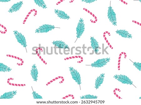 Christmas Candy Cane Red Doodle Seamless Pattern. Christmas candy lollipop seamless pattern. New Year pattern stock illustration