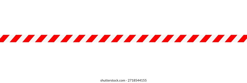 Christmas candy cane red and white stripes, colorful decorative line. Vector illustration