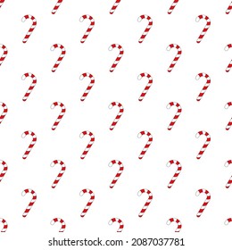Christmas candy cane seamless pattern hand drawn vector