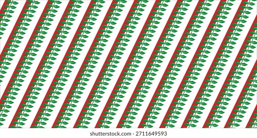 Cana de doces de Natal listrado padrão sem costura. Fundo de candycane de Natal com listras vermelhas. Impressão diagonal de caramelo. Xmas tradicional embrulho textura. folha vektorl