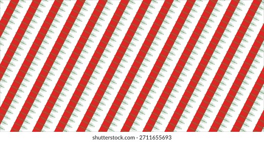 Cana de doces de Natal listrado padrão sem costura. Fundo de candycane de Natal com listras vermelhas. Impressão diagonal de caramelo. Xmas tradicional embrulho textura. folha vektorl