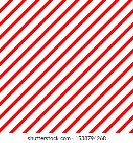 Christmas Candy Cane Stripes Seamless Vector Pattern in Red and White. Popular Winter Holiday Backdrop. Variable Width Stripes. Diagonal Lines Background. Repeating Tile Swatch Included.