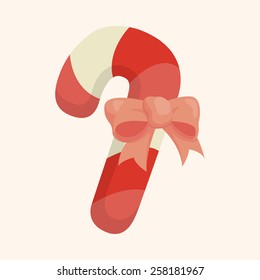 Christmas candy cane theme elements