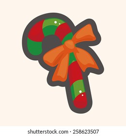 Christmas candy cane theme elements