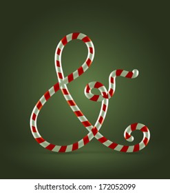 Christmas Candy cane traditional sweets abc ampersand