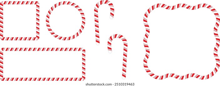 Christmas Candy Cane Vector Brush