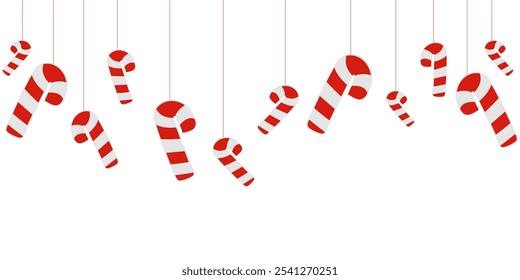 Projeto de vetor de cana de doce de Natal