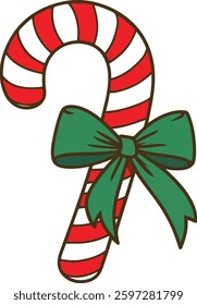 Christmas Candy Cane Vector Illustration Design 