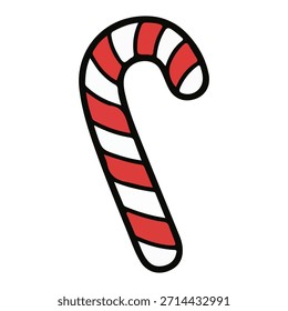 Christmas candy cane vector illustration