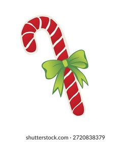 Weihnachtsbonbons, Vektorgrafik, einzeln auf weißem Hintergrund.