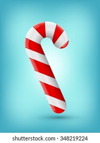 Christmas candy cane. Vector illustration. Christmas concept.