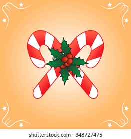 Christmas Candy Cane. Vector illustration