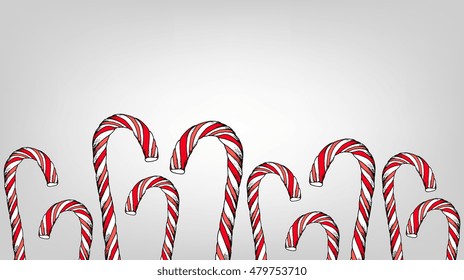 Christmas candy cane vector illustration template