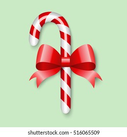 Christmas candy cane. Vector illustration.