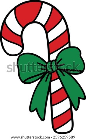 Christmas Candy Cane Vector Illustration Design 