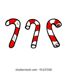 christmas candy canes cartoon collection