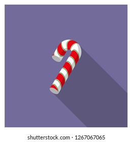 Christmas Candy Canes Illustration Draw Art Flat Design