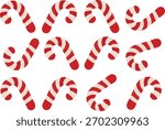 christmas candy canes illustrations in vectors
