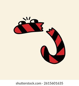 Christmas candy cartoon drawing illustration