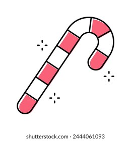 christmas candy color icon vector. christmas candy sign. isolated symbol illustration