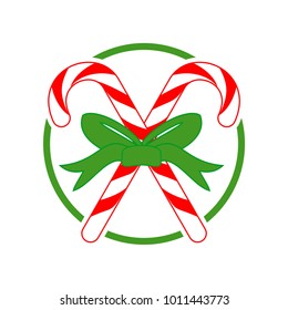 Christmas Candy Cross Gift Vector Graphic Illustration Sign Symbol Design