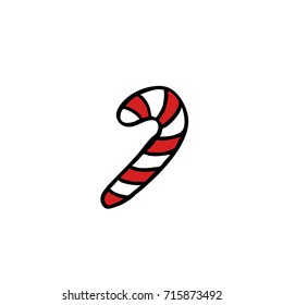 Christmas candy doodle icon