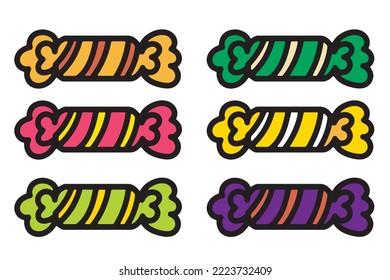 Christmas candy element design. christmas day vector illustration