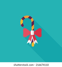 Christmas candy flat icon with long shadow,eps10