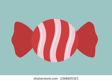 ilustración vectorial de estilo plano de caramelos de Navidad